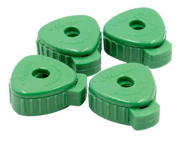 Arborea Cymbal Locks (grün), 4er Pack